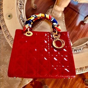 Christian Dior lady Dior Medium  patent leather